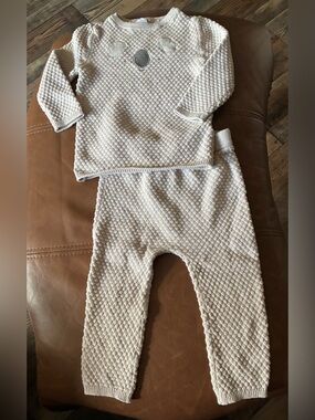 Carter's Tan Textured Knit Two-Piece Set